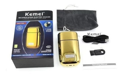 Máquina afeitadora Kemei KM-TX1 dorada 110V/240V