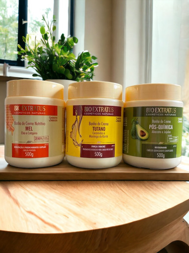 Kit Cronograma Capilar Nutrição Mel + Tutano + Pós 500 Gr