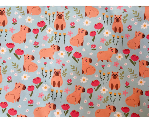 Playmat De Juego Para Bebés Impermeable Y Acolchada Bolso Carpincho Celeste