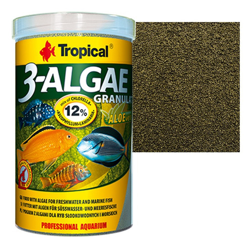 Tropical 3-algae Granulat - Pote 110g / 250ml - Ração Peixe