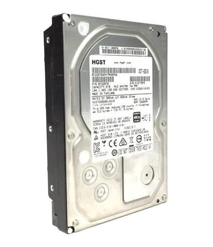 Imagem 2 de 4 de Disco Rígido Interno Hgst Ultrastar Hus726060al4210 6tb Sas