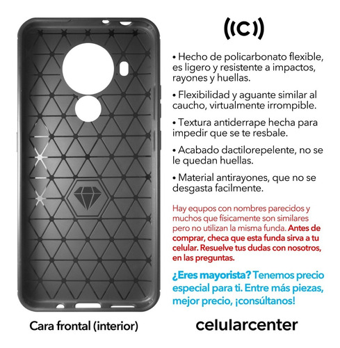 Funda Premium Nokia 5.4 2021 Case Protector Cover Carbono