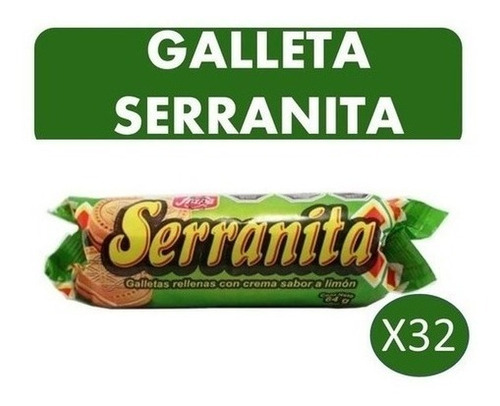 Galletas Serranita Fruna Caja X 32 Unidad