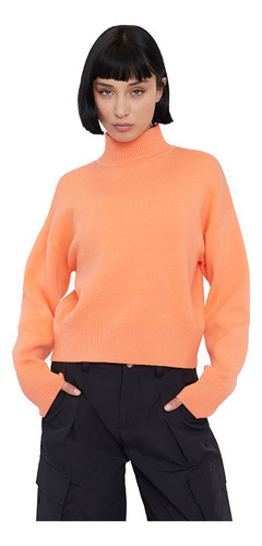 Sweater Mujer Cuello Moc Regular Coral Corona