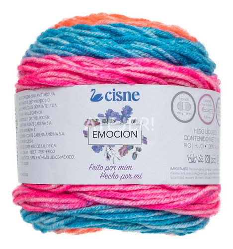 Imagen 4 de 6 de Lanas Cisne Emoción 100 % Acrílica Ovillo X 100 Gramos