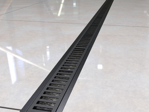 Kit 2 Ralo Linear 10x100 Cm Grelha Aluminio (modular 50cm)