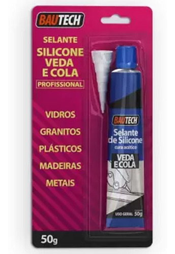 Selante Silicone Cola E Veda Bautech 50g