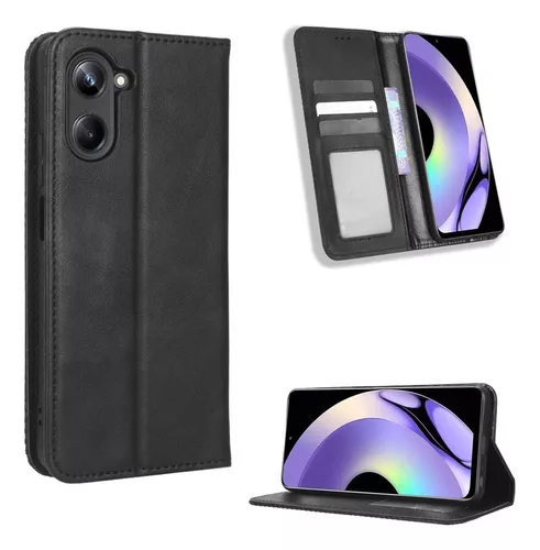 Funda Realme 10 - Cuero PU - Negro