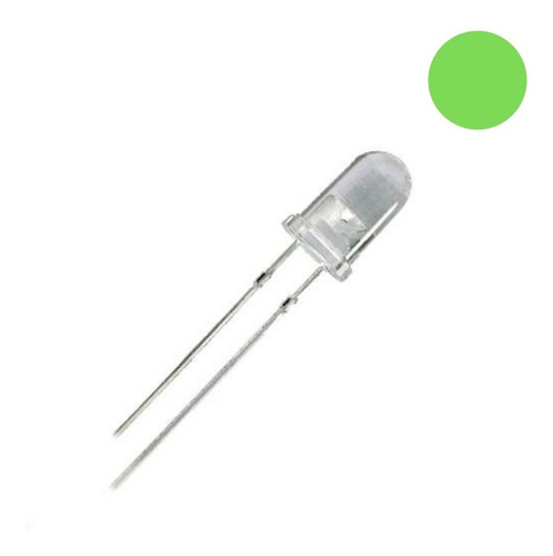 Lote 20 Leds 5mm Verde Cristal -pdiy-