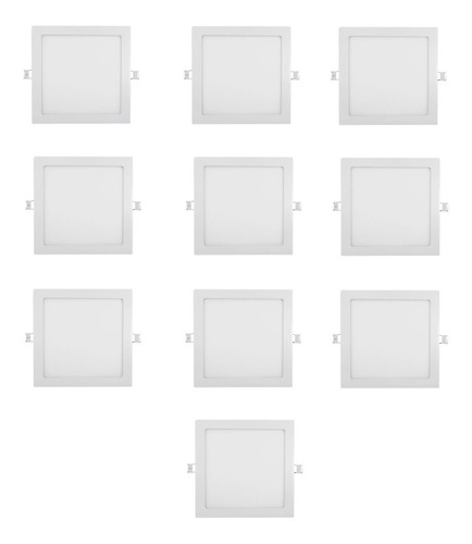 Panel Led Foco Plafón Empotrado Techo Cuadrado 18w 220v 10u