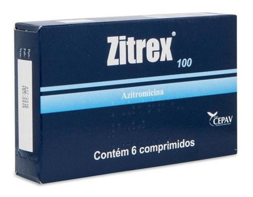 Zitrex 100mg 6 Comp. Cepav Antibiótico Cães E Gatos