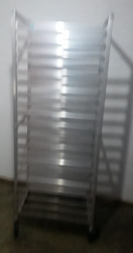 Imagen 2 de 5 de Carrito Porta Bandeja Panaderia Alum-ware 20 Bandejas