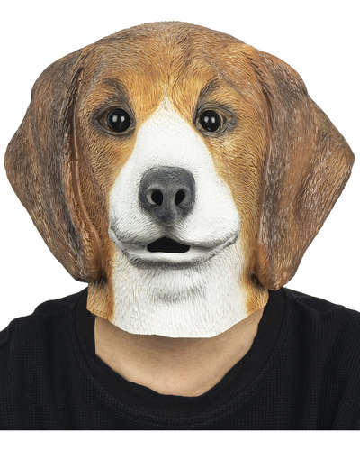 Aqkilo® Máscara De Beagle Con Cabeza De Perro De Látex D.