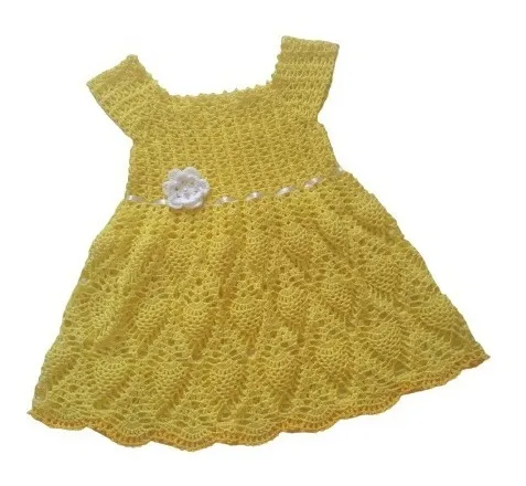 Vestido de hotsell croche amarelo infantil