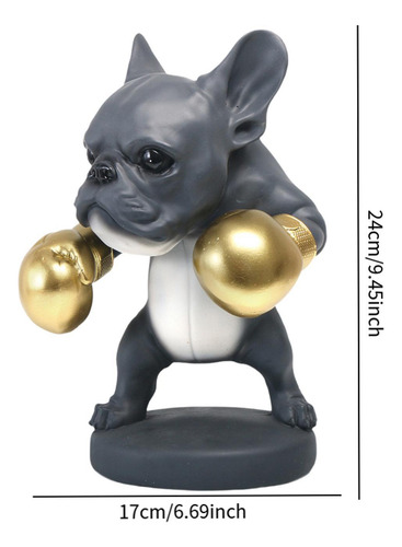 Estatua De Perros De Fitness, Adorno De Resina, Boxeo