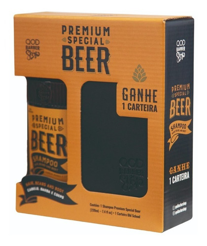 Imagem 2 de 2 de Kit Shampoo Special Beer + Carteira | Qbs