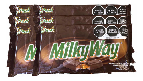 Milky Way Chocolate Leche Caramelo Y Nougat 36pz De 48g C/u