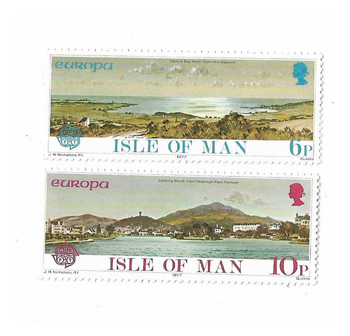 Isla De Man´77 Reino Unido Europa Paisajes Serie Mint 88/89 