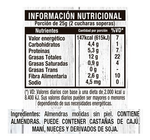 Imagen 7 de 8 de Harina De Almendras S/ Piel X 1 Kg- Libre De Gluten Sin Tacc