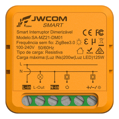 Mini Modulo Interruptor Dimerizável Zigbee