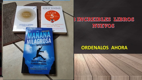 3 Libros Para Emprendedores Hábitos Atómicos, Mañanas Milagr