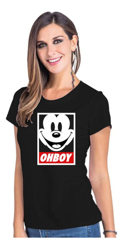 Playera - Dama - Mickey Mouse - Oh Boy  