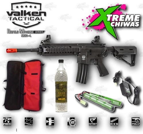 Marcadora Airsoft Bm Valken Mod L Eléctrica Bbs 6mm Xtreme