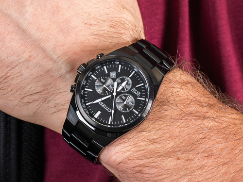 Citizen Quartz Chronograph Black Dial An8175-55e Color de la correa Negro Color del bisel Negro Color del fondo Negro