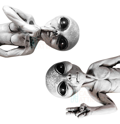 Casa Attract Estátua Decorativa Alien para sala quarto área externa jardim estante Fabricado em resina
