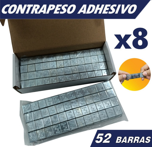 Imagen 1 de 5 de 8 Cajas Contrapeso Adhesivo P Balanceo Caja C 52 Pz 1/4 Oz 