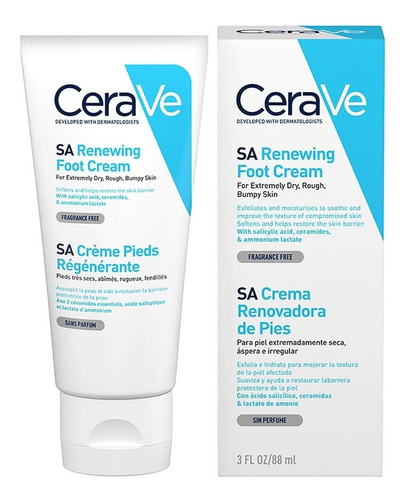 Crema Renovadora De Pies, Cerave, 88ml