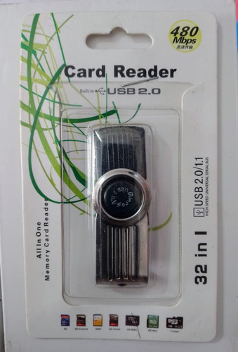 Lector Adaptador Tarjeta Memoria Microsd Usb 2.0 Metalico