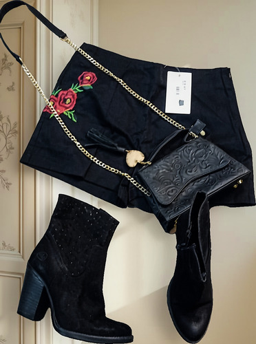 Short 93963 Cklass Bordado Texano Vaquero Pantalon Corto