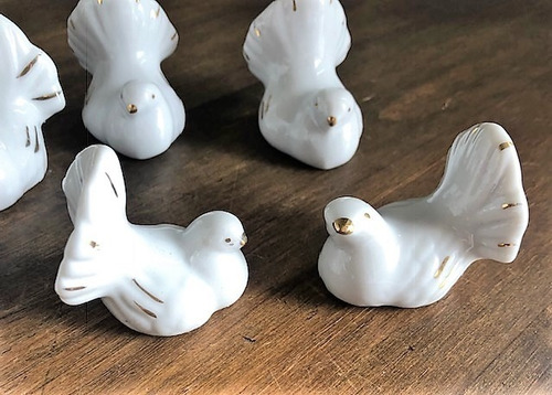 Kit 16 Pombinhas De Porcelana 5cm
