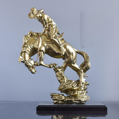 Escultura De Vaquero, Estatua Ecuestre De Vaquero, Creativa,