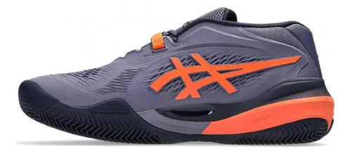 Zapatillas Asics Gel Resolution X Clay Gris Purpura Naranja
