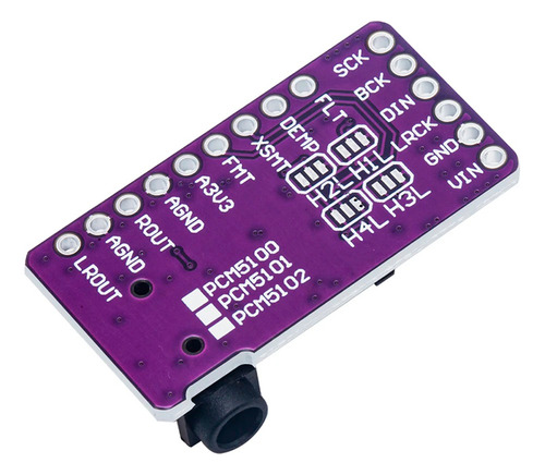 Pcm5102a Dac Interfaz I2s Para Reproductor De Formato Phat Color Violeta
