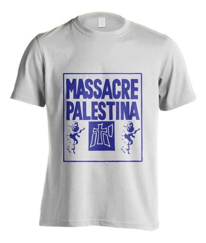 Remera Massacre Palestina #06 Rock Artesanal Planta Nuclear