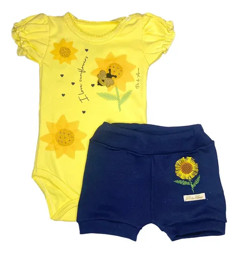 Conjunto 2025 girassol roupa
