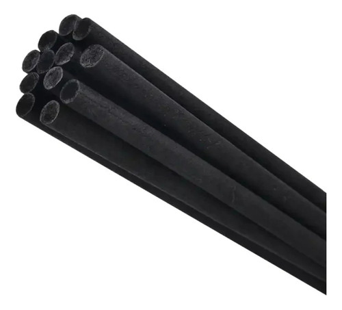 Palitos Difusor Fibra Negro / 5 Mm X 20 Cm / Pack X 10