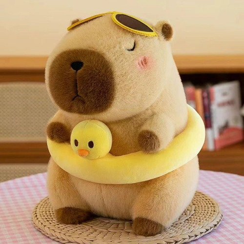 Peluche De Capibara Con Forma De Anillo De Natación De Veran