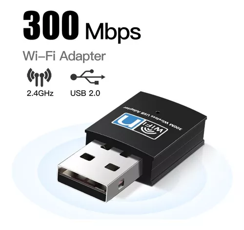 Adaptador Placa De Red Wifi Usb Pc Receptor Nano 300 Mbps