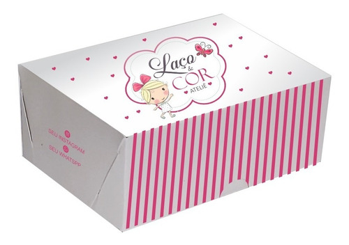 50 Caixas P/ Presente Personalizada 13x9,4x5cm 50un