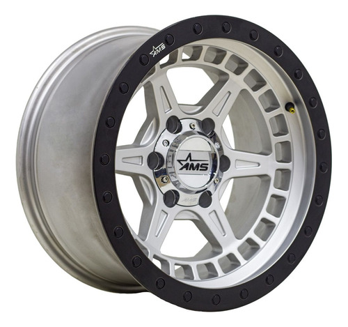 Ams 17x9 6x139.7 Et-15 6 Arms Silver-black (set 4 Llantas)