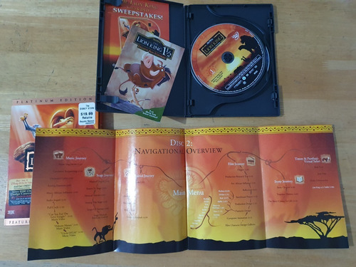 Dvd El Rey Leon Edicion Especial De 2 Discos 2003 Original (Usado)