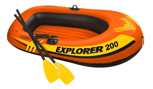 Bote Explorer 200 Intex Inflable Con Bomba Y Remos