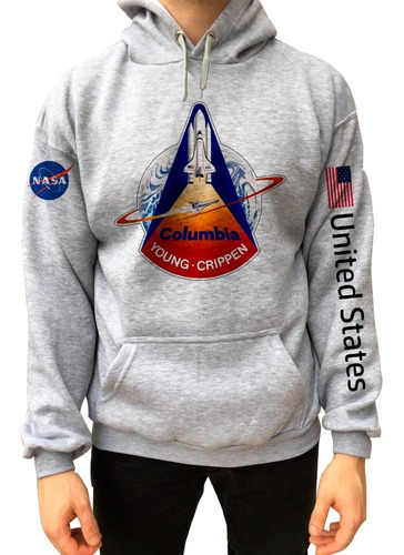 Buzo Nasa - United States  Frizado Algodon Unisex