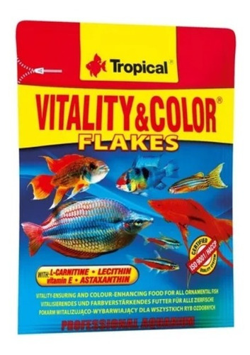 Alimento Tropical Vitality & Color Flakes 12 Gr Pethome