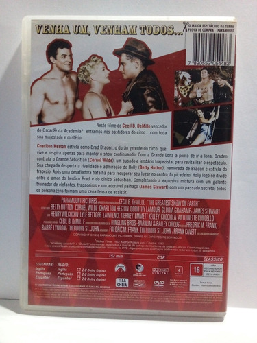 Dvd O Maior Espetáculo A Terra - Cecil B. Demille (Usado)