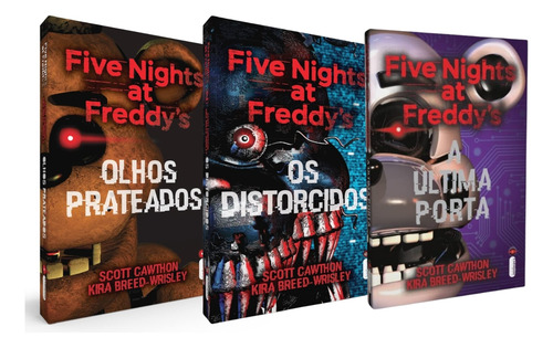 Five Nights At Freddy's - Olhos Prateados + Os Distorcidos + A Última Porta - 3 Livros Físicos